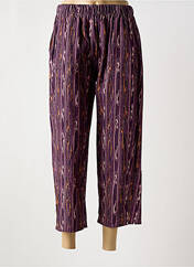 Pantalon 7/8 violet JOHANNA PARIS pour femme seconde vue