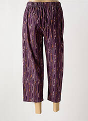 Pantalon 7/8 violet JOHANNA PARIS pour femme seconde vue