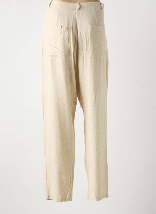 Pantalon droit taille à pinces taille normale beige BANDITAS FROM MARSEILLE femme