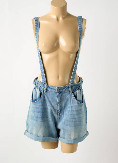 Short tissage denim taille normale bleu AROMA femme
