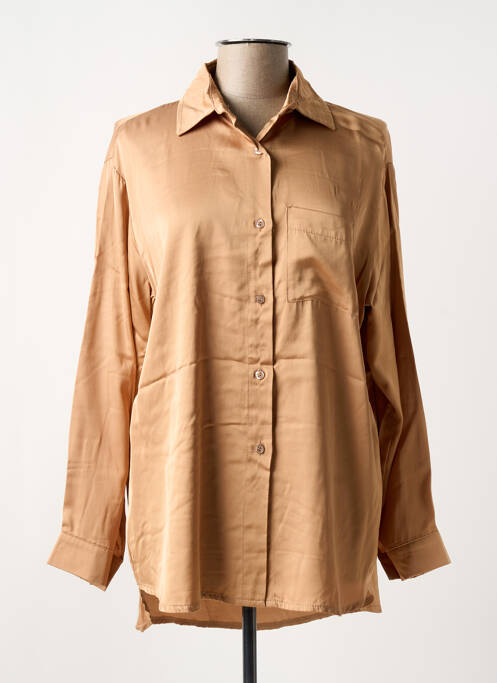 Chemisier coupe fluide manches longues marron GIOYA & CO femme