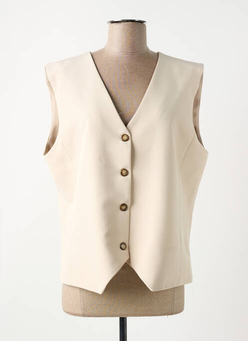 Gilet sans manche beige LES ACOLYTES pour femme