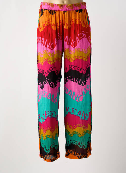 Pantalon droit orange BIANCA pour femme