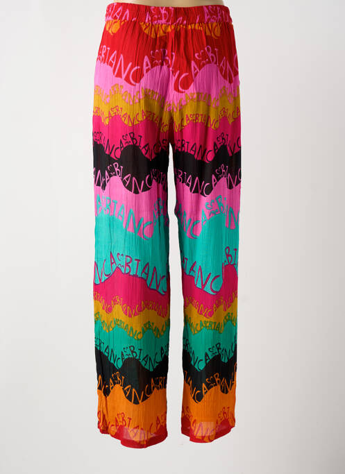 Pantalon droit orange BIANCA pour femme