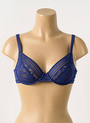 Soutien-gorge effet matière satinée haut soutien-gorge emboitant bleu PASSIONATA femme
