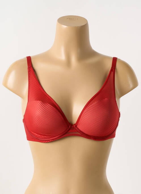 Soutien-gorge effet matière satinée haut soutien-gorge moulé rouge PASSIONATA femme