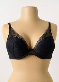 Soutien-gorge effet matière satinée haut soutien-gorge moulé noir PASSIONATA femme
