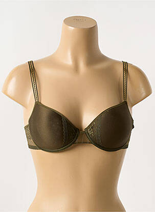 Soutien-gorge effet matière satinée haut soutien-gorge moulé vert PASSIONATA femme