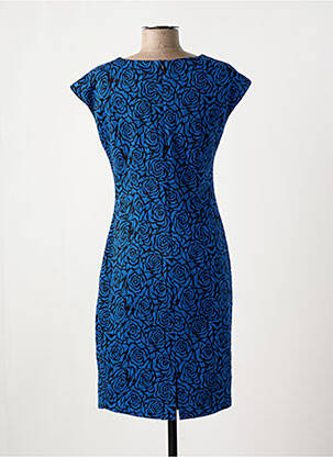 Robe mi-longue imprimé fantaisie manches courtes bleu MICHAELA LOUISA femme