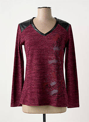 Pull coupe cintrée manches longues violet FRED SABATIER femme