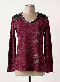 Pull coupe cintrée manches longues violet FRED SABATIER femme