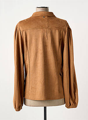 Veste casual tissage suedine marron TRAMONTANA femme