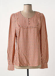 Blouse imprimé fantaisie manches longues orange LA FIANCEE DU MEKONG femme