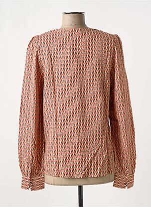 Blouse imprimé fantaisie manches longues orange LA FIANCEE DU MEKONG femme