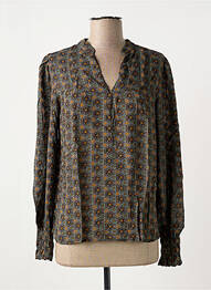 Blouse imprimé fantaisie manches longues vert TRAMONTANA femme