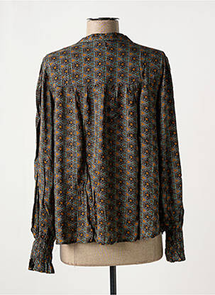 Blouse imprimé fantaisie manches longues vert TRAMONTANA femme