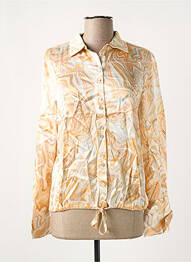 Chemisier imprimé fantaisie manches longues orange TRAMONTANA femme