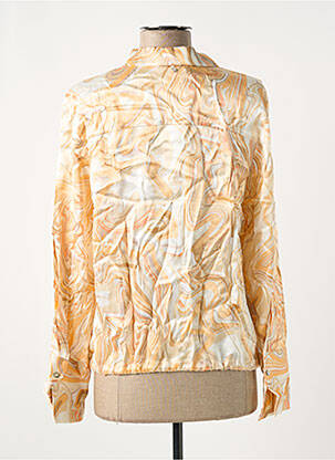 Chemisier imprimé fantaisie manches longues orange TRAMONTANA femme