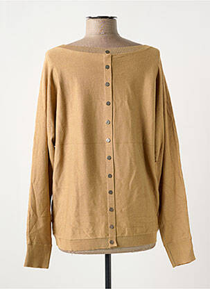 Pull coupe droite manches longues beige TRAMONTANA femme