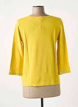 Pull coupe cintrée manches 3/4 jaune TRIPODE femme
