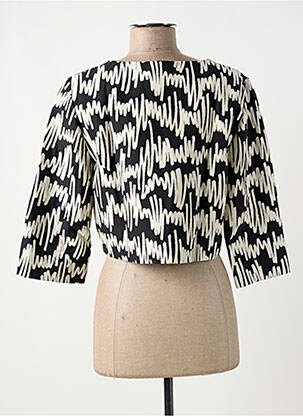 Veste casual col rond noir ELEONORA AMADEI femme