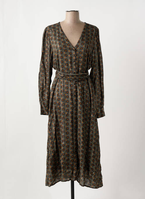 Robe mi-longue vert TRAMONTANA pour femme