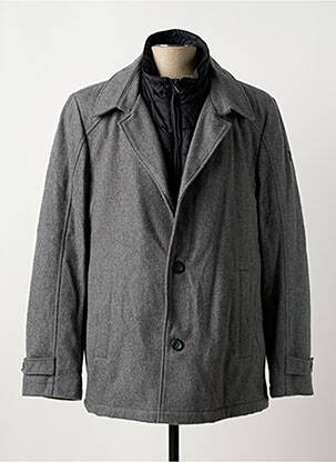 Manteau court finition intérieure doublure satiné sans capuche gris CALAMAR homme