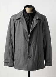 Manteau court tissage chiné sans capuche gris CALAMAR homme