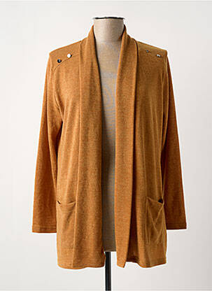 Gilet manches longues marron LILI & CAROLINE pour femme