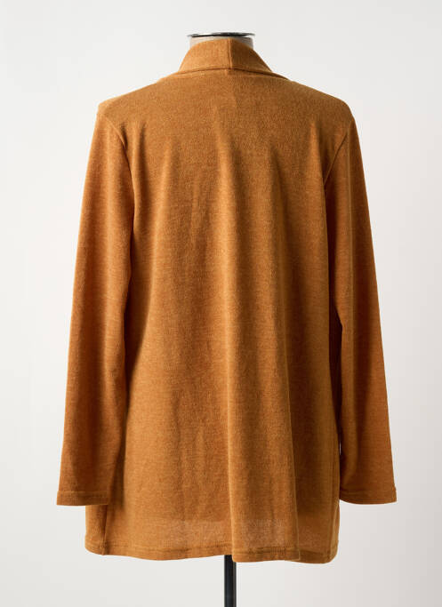 Gilet manches longues marron LILI & CAROLINE pour femme