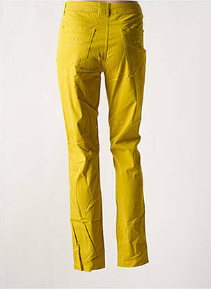 Pantalon slim tissage popeline taille normale vert YOULINE femme