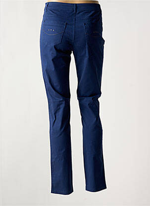 Pantalon slim tissage popeline taille normale bleu YOULINE femme