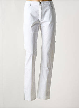 Pantalon droit stretch taille normale blanc YOULINE femme