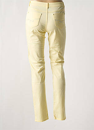 Pantalon slim tissage popeline taille normale jaune YOULINE femme