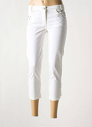 Pantacourt stretch taille normale blanc MADO ET LES AUTRES femme