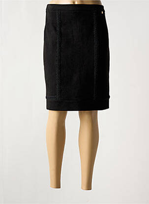 Jupe mi-longue stretch noir FRED SABATIER femme