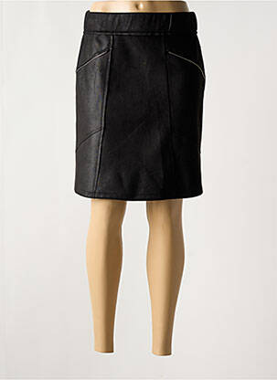 Jupe mi-longue stretch noir LILI & CAROLINE femme