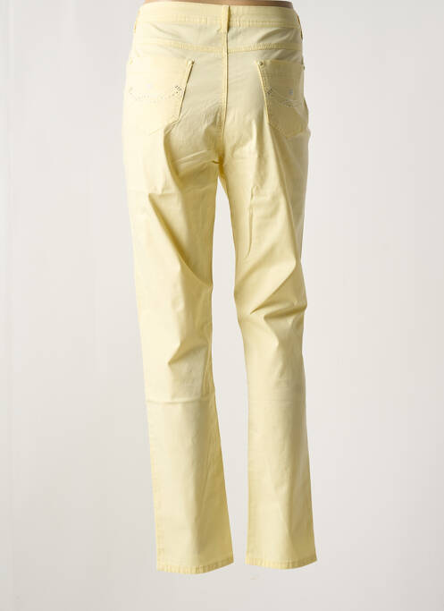 Pantalon slim tissage popeline taille normale jaune YOULINE femme