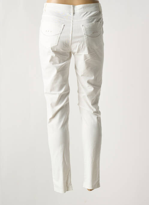 Pantalon slim tissage popeline taille normale blanc YOULINE femme