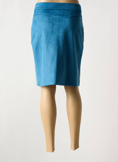 Jupe mi-longue taille normale bleu LILI & CAROLINE femme