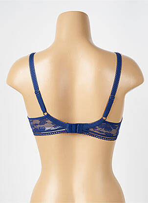 Soutien-gorge effet matière satinée haut soutien-gorge moulé bleu PASSIONATA femme