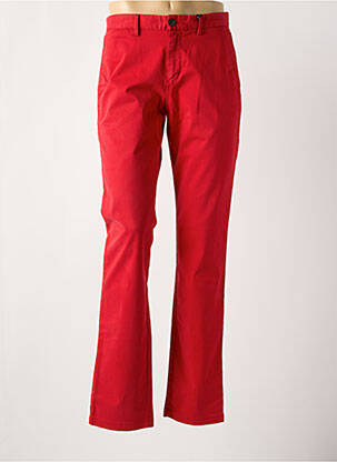 Pantalon chino tissage popeline taille normale rouge TOMMY HILFIGER homme