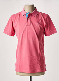 Polo coupe cintrée manches courtes rose GANT homme