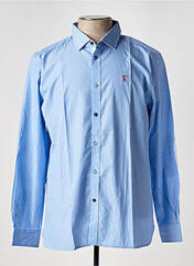 Chemise manches longues bleu VICOMTEA pour homme seconde vue