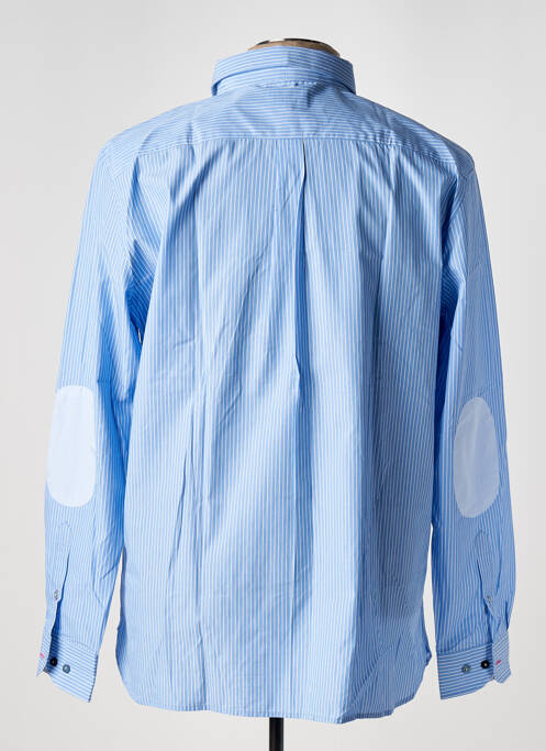 Chemise manches longues bleu VICOMTEA pour homme