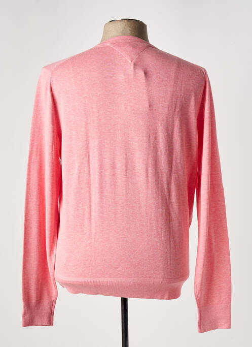Pull col v manches longues rose TOMMY HILFIGER homme
