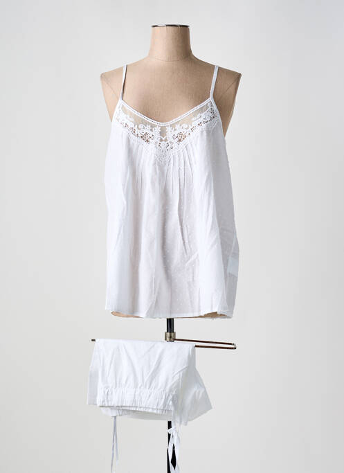 Pyjashort blanc RINGELLA pour femme