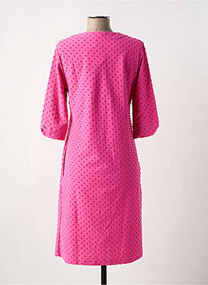 Robe de chambre tissage jersey rose CANAT femme