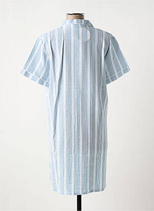 Chemise de nuit fermeture boutonnée sur le devant bleu CANAT femme