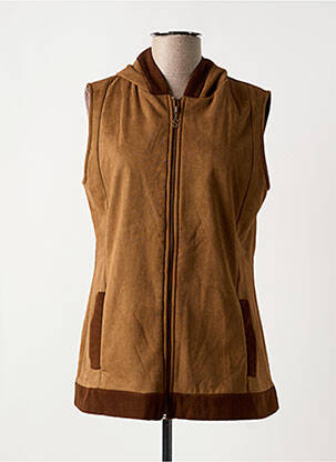 Gilet sans manche poches marron SENORETTA femme